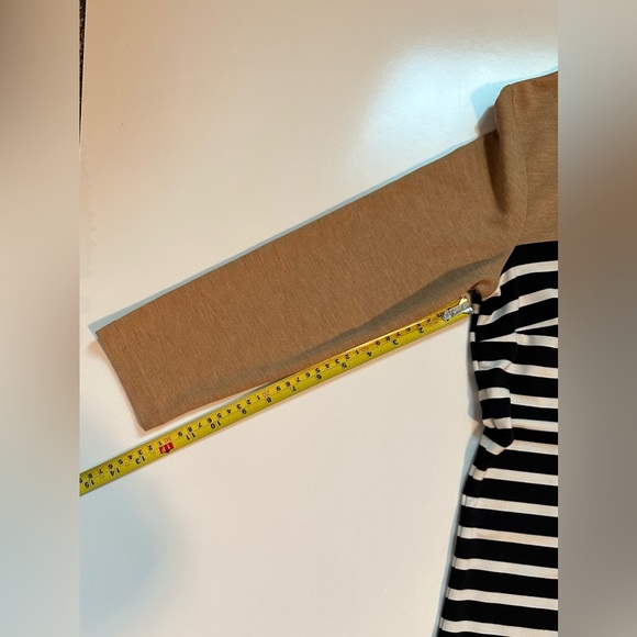 Lands End Nautical Dress Navy Blue, White and Light Brown sz S - Picture 5 of 7